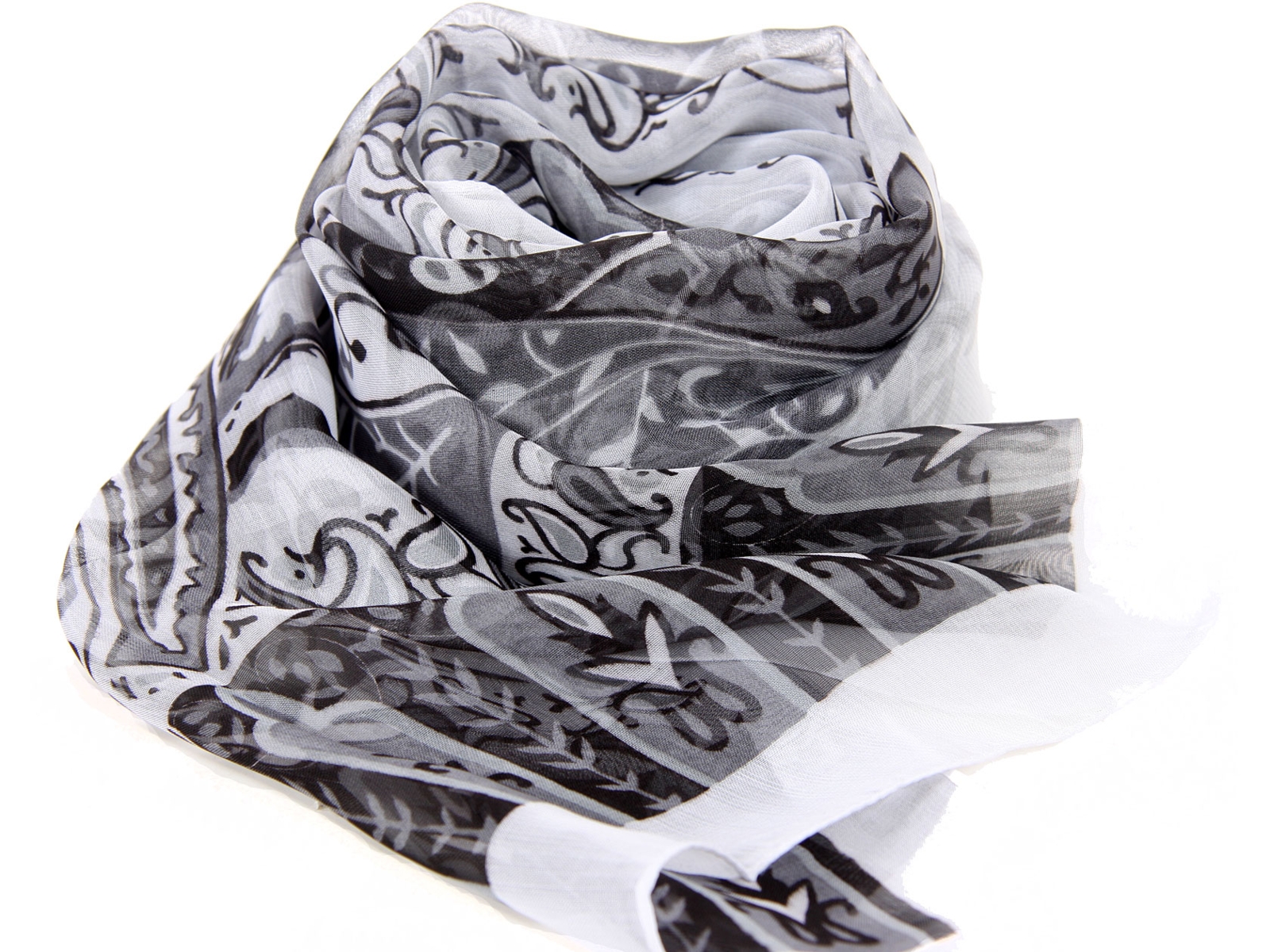 Black & White Printed Scarf