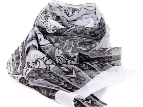 Black & White Printed Scarf