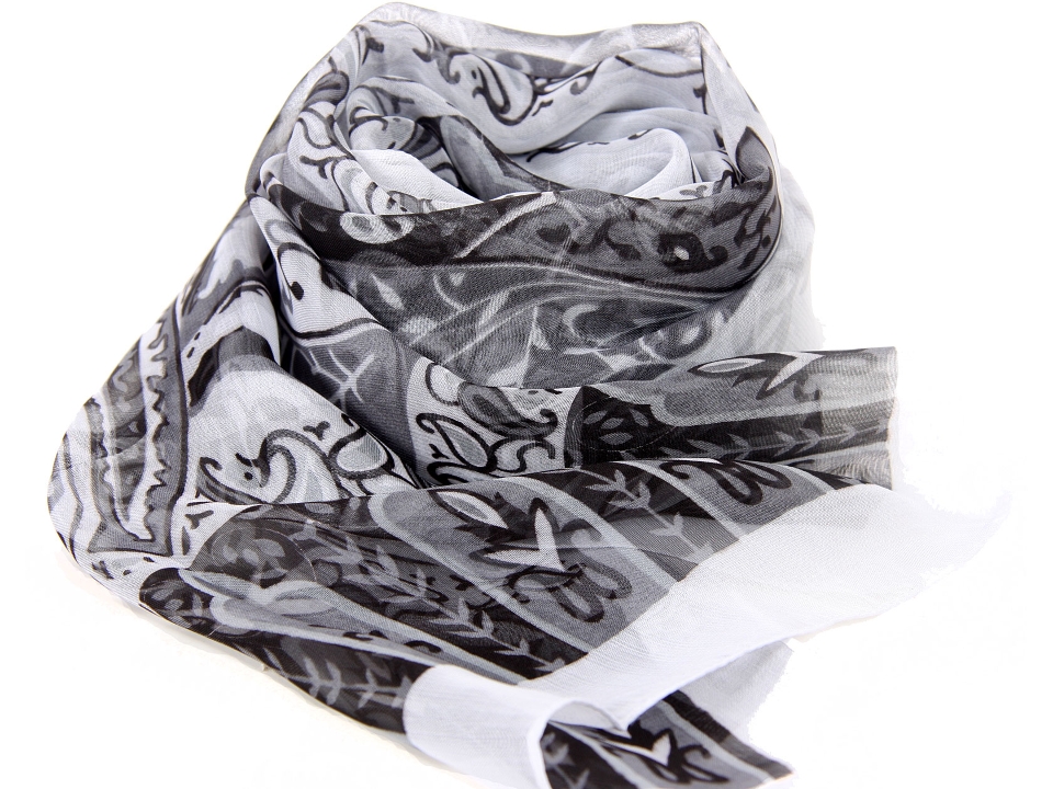 Black & White Printed Scarf