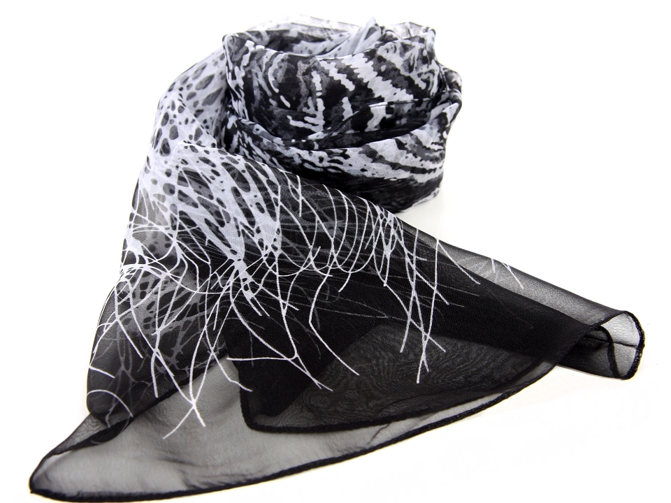 Black & White Printed Scarf