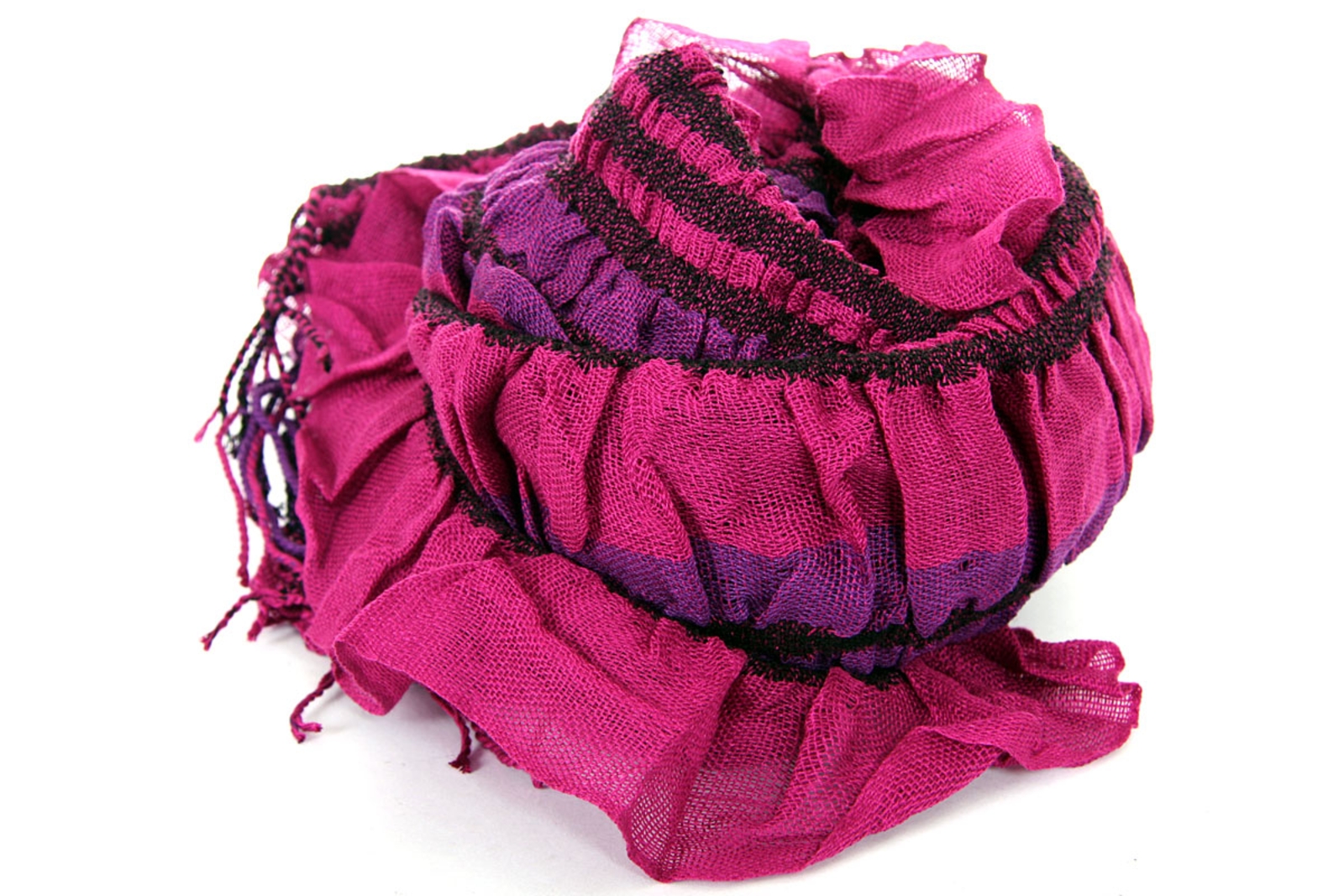 Ruffled & Crinkled Acrylic Scarf