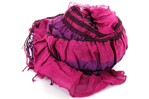 Ruffled & Crinkled Acrylic Scarf