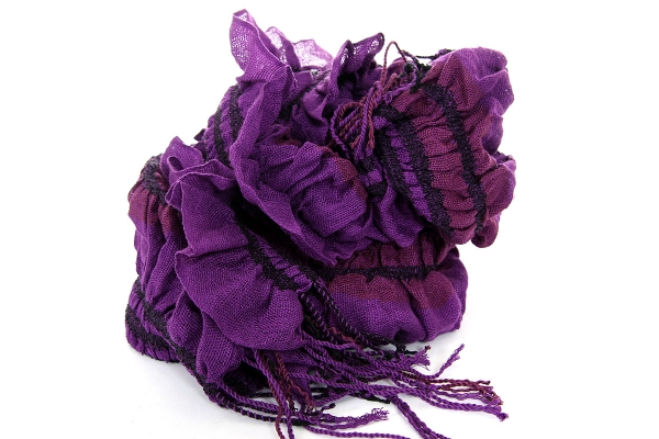 Ruffled & Crinkled Acrylic Scarf
