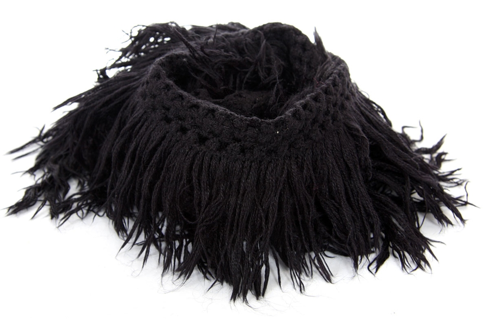 Fringed Knit Scarf