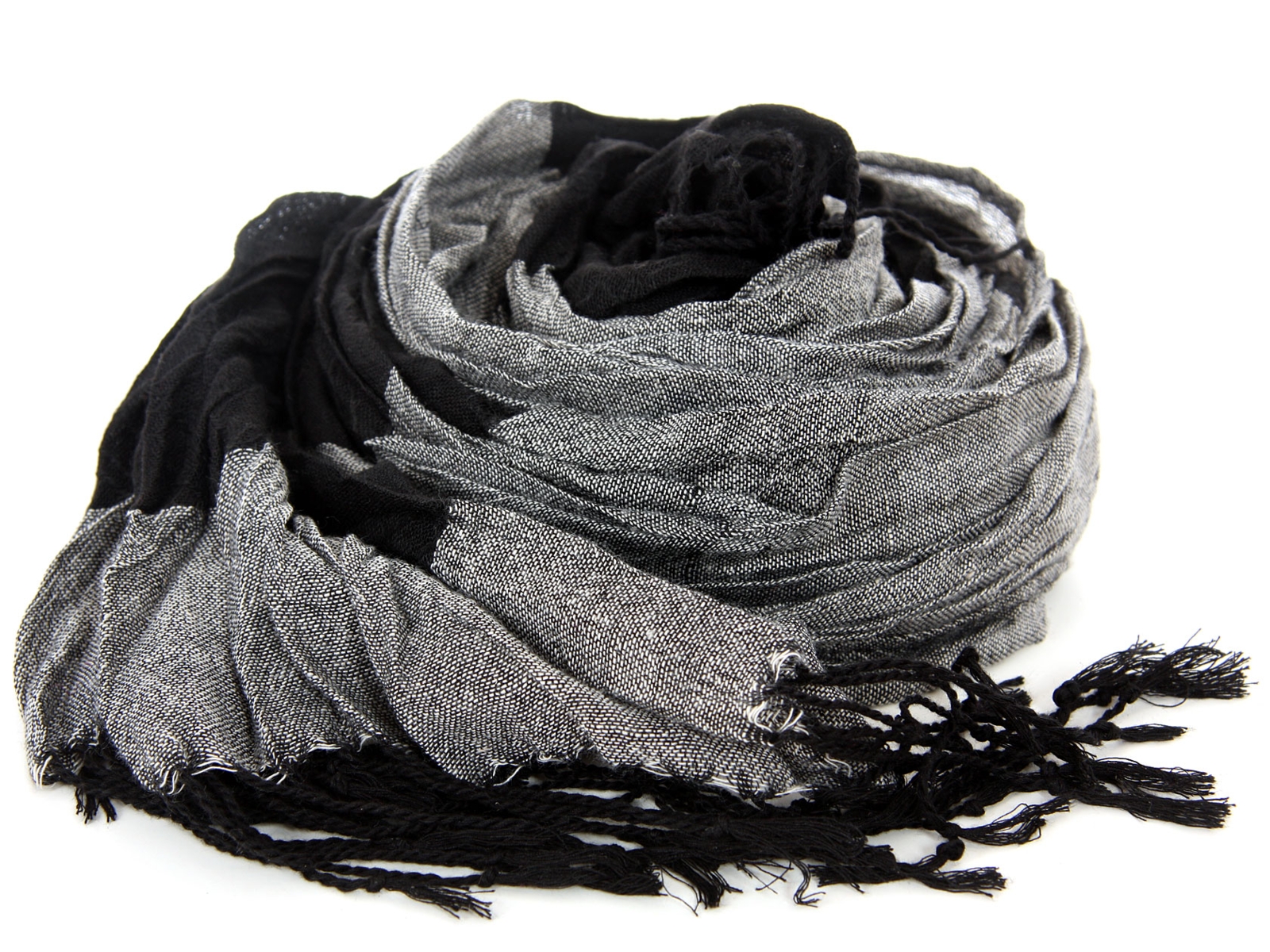 Two Tone Patterned Polyester Scarf