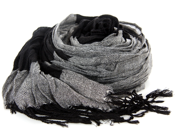 Two Tone Patterned Polyester Scarf