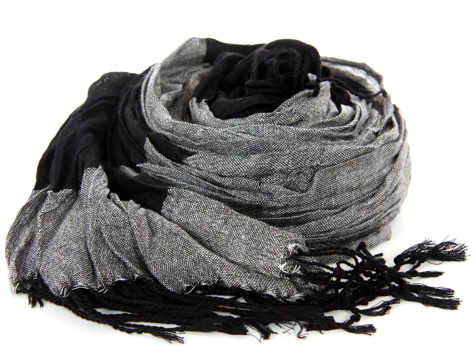 Two Tone Patterned Polyester Scarf