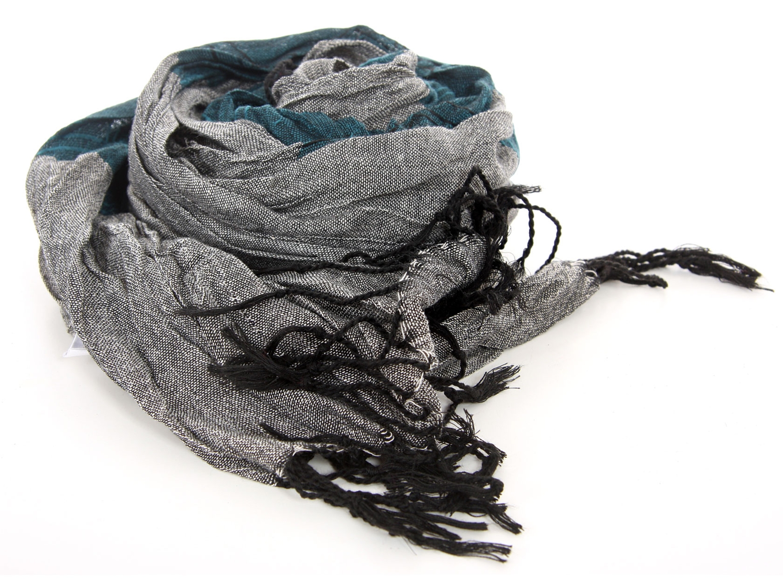 Two Tone Pattened Polyester Scarf