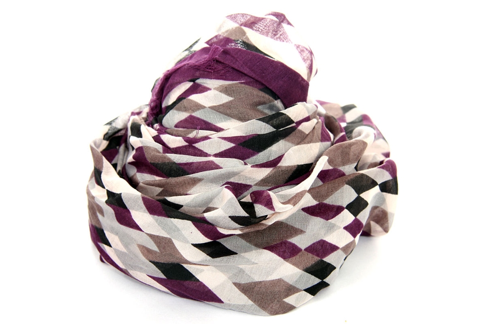 Geometric Polyester Scarf