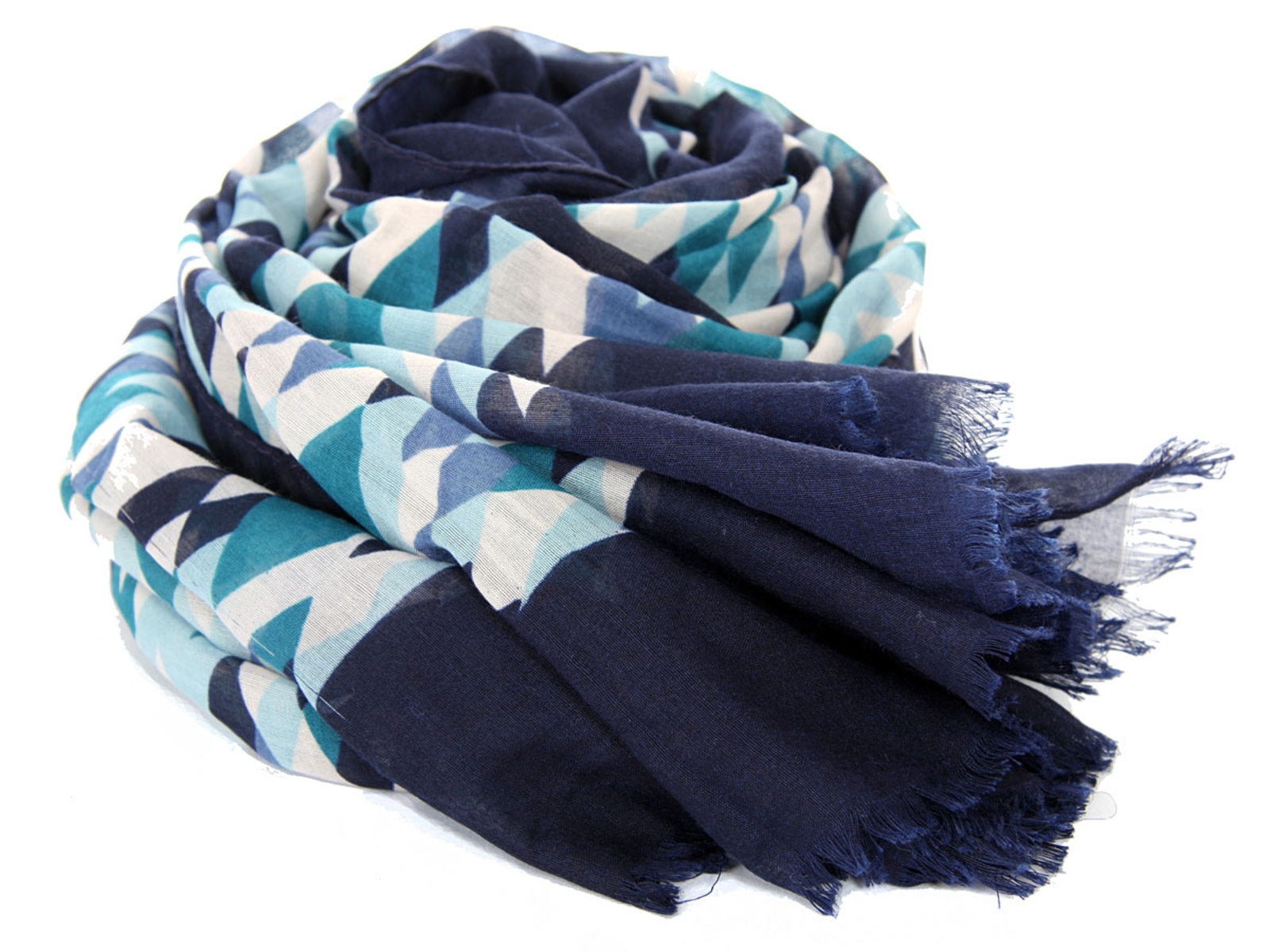 Rhombus Print Polyester Scarf