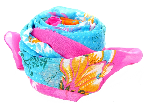 Floral Print Polyester Scarf