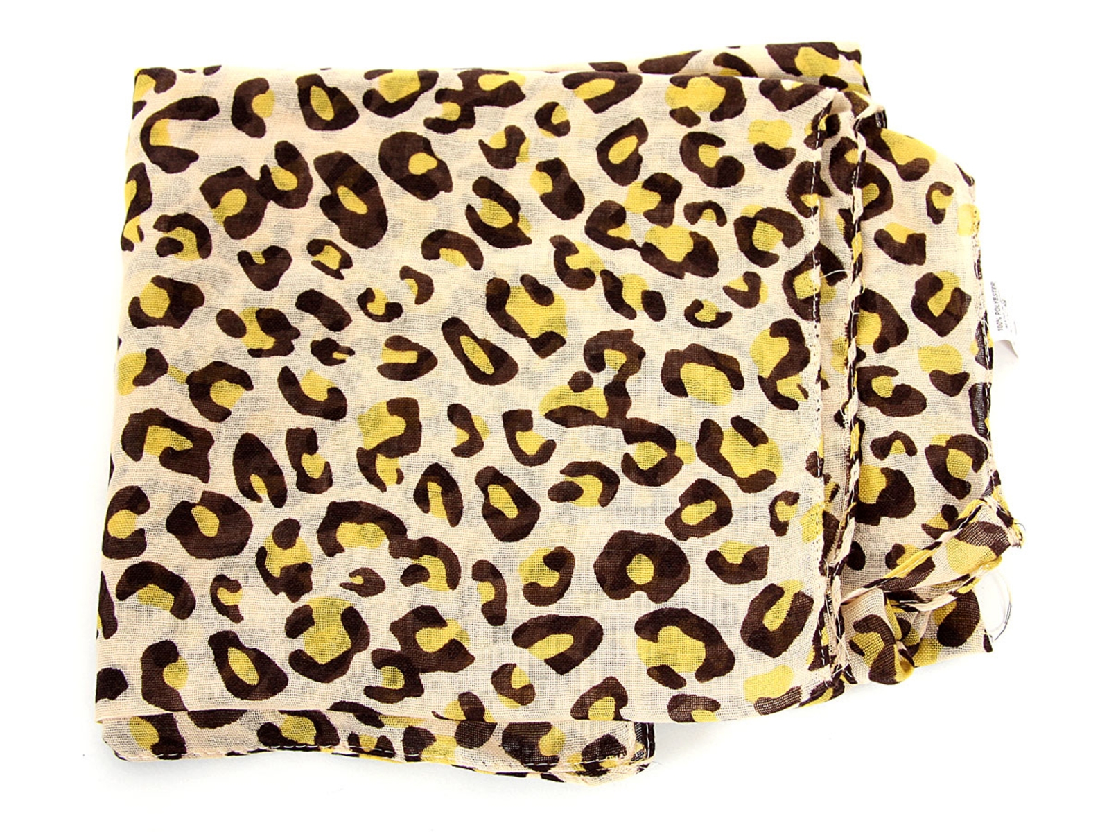Leopard Print Polyester Scarf
