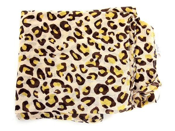 Leopard Print Polyester Scarf