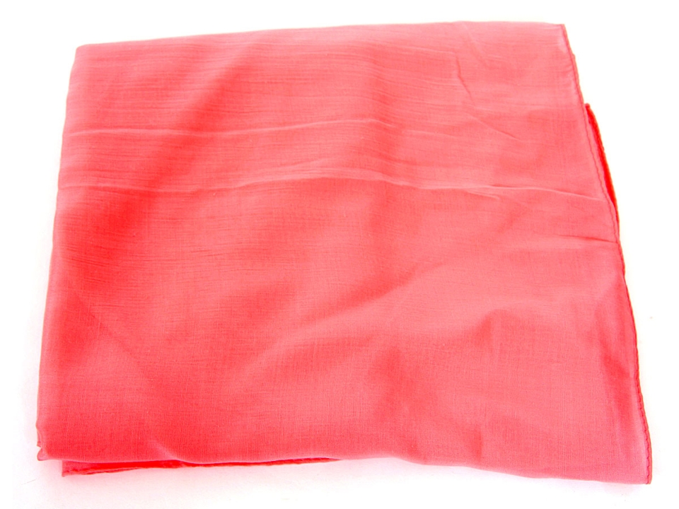Pink Colored Plain Polyester Scarf