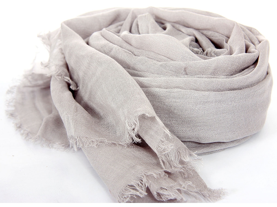 Layered Knit Solid Color Scarf