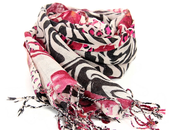 Animal Print Wool Scarf