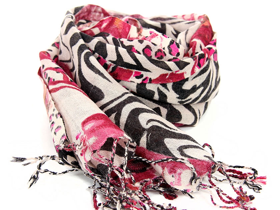 Animal Print Wool Scarf