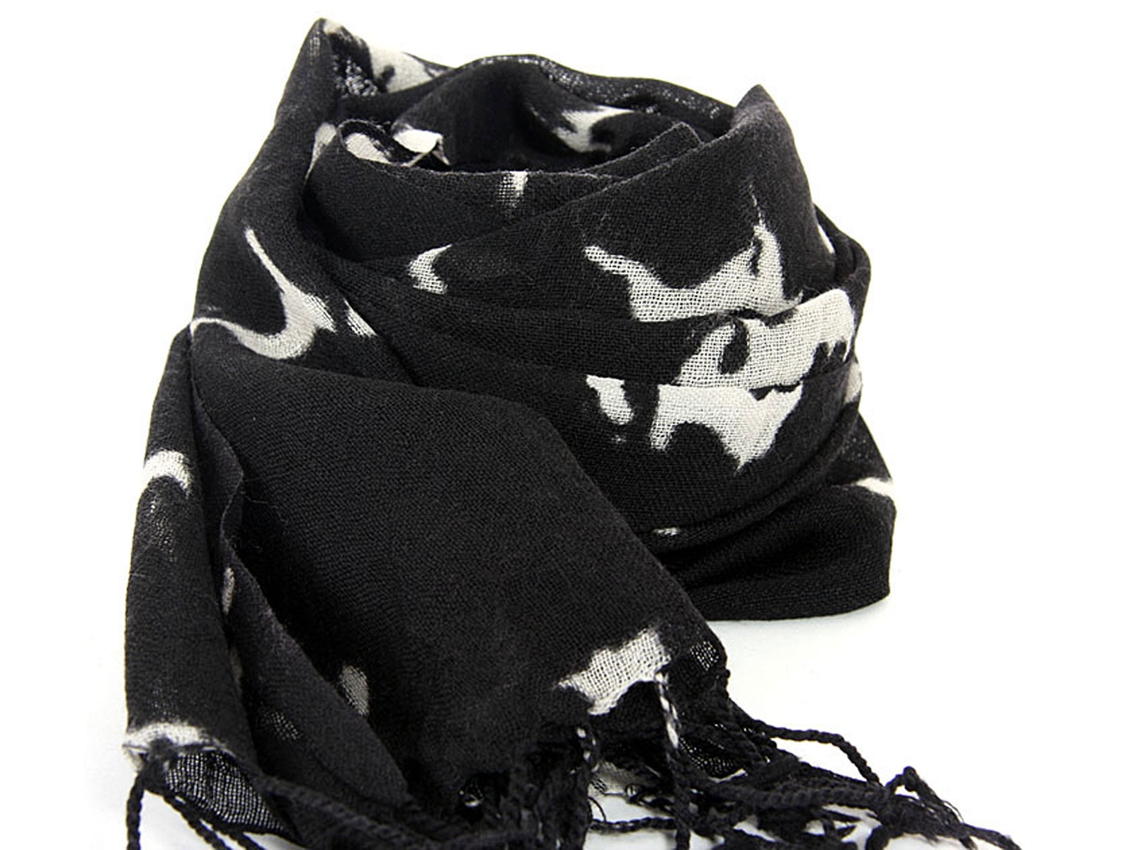 Abstract Animal Figures Wool Scarf