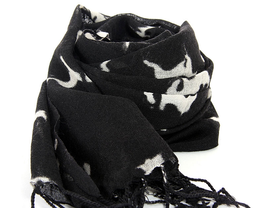 Abstract Animal Figures Wool Scarf