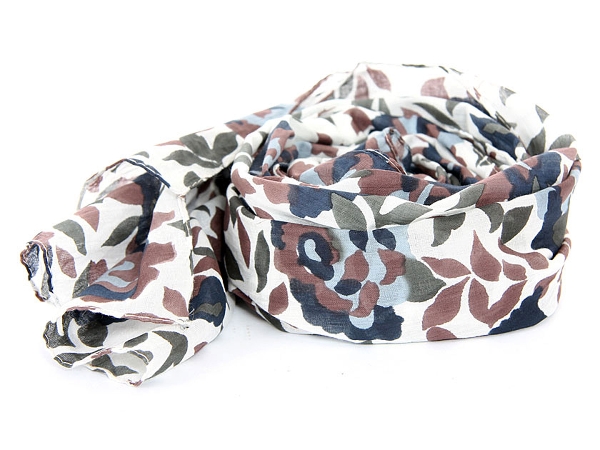 Floral Print Cotton Scarf