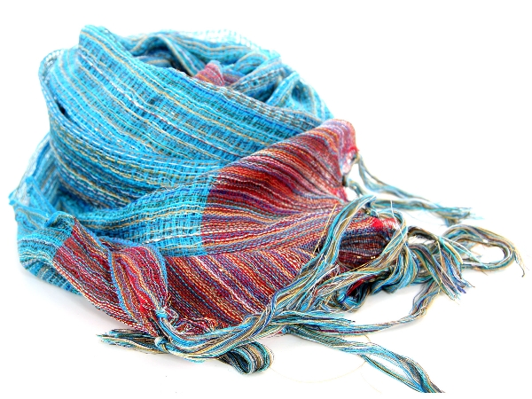 Two Tone Shiny Stripes Polyester  Scarf