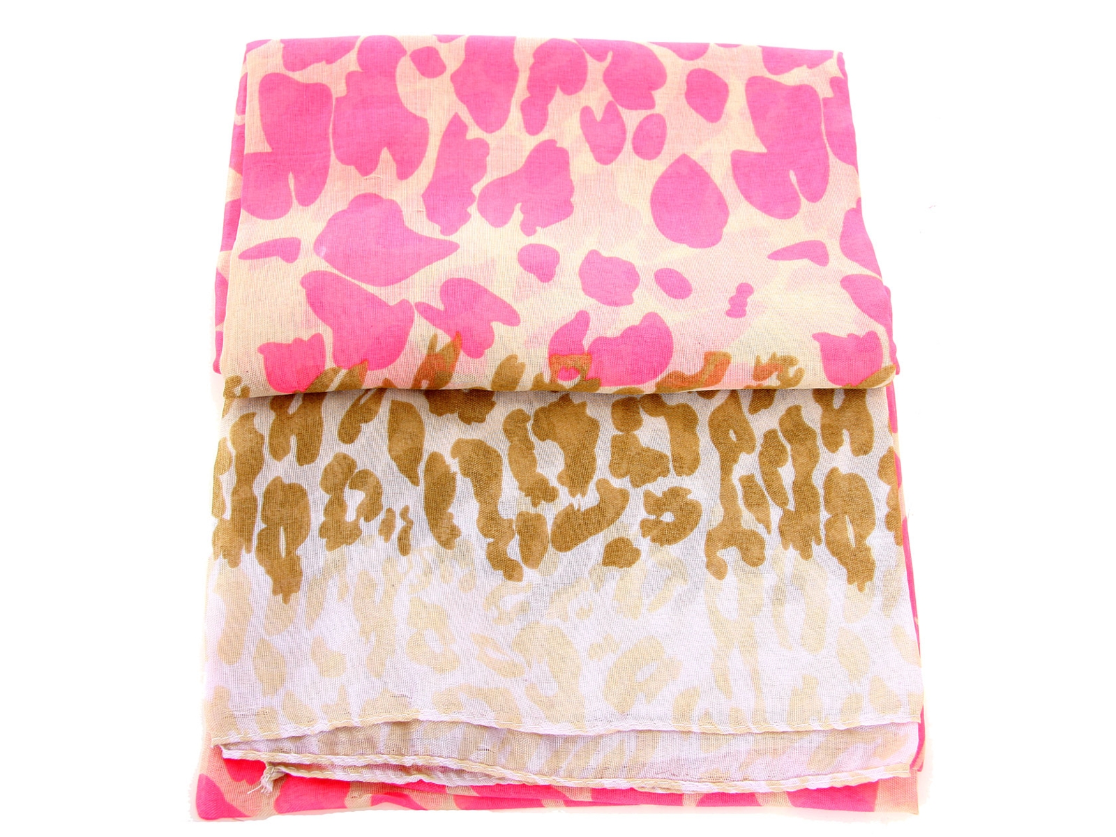 Neon Pink Leopard Print Scarf