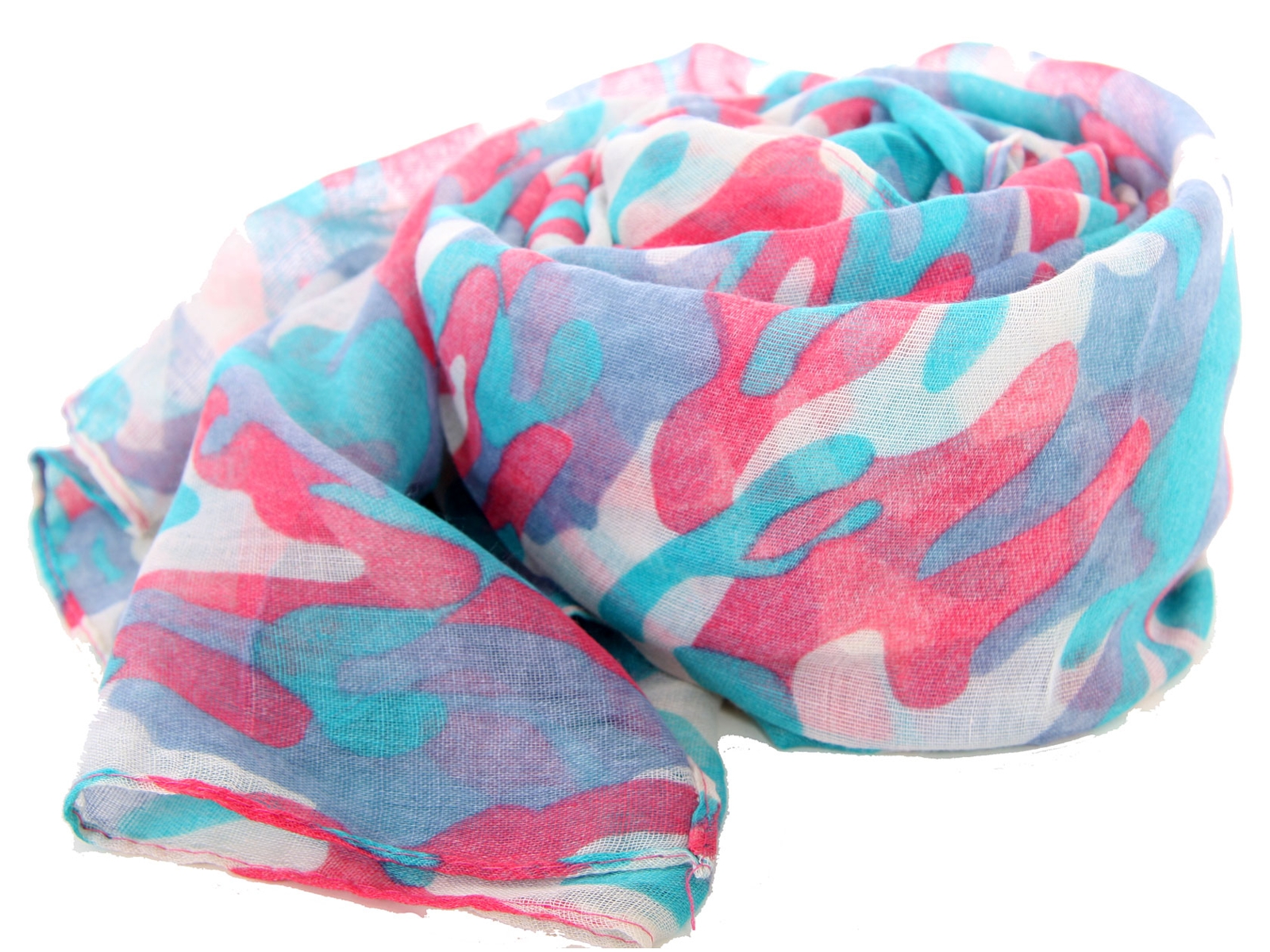 Blue Army Print Polyester Scarf