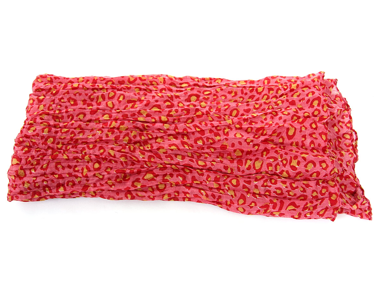 Leopard Print Crinkled Polyester Wrap