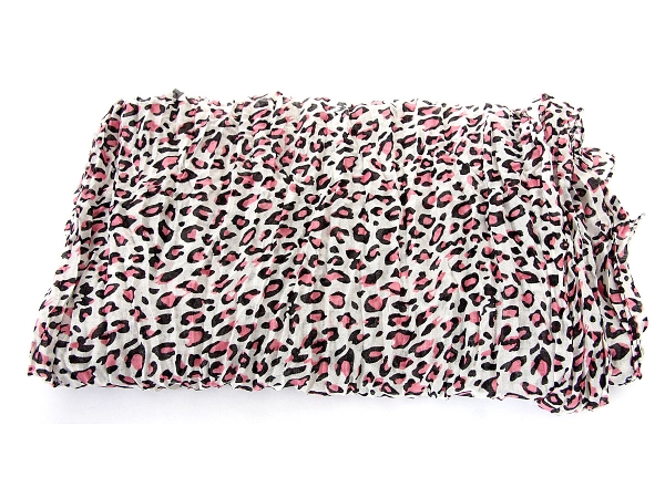 Leopard Print Crinkled Polyester Wrap