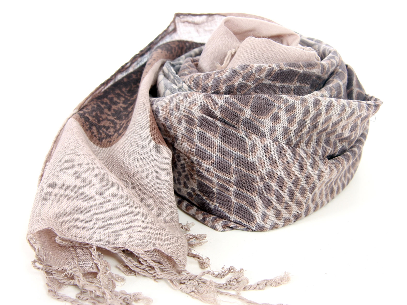 Animal Print Viscose Scarf