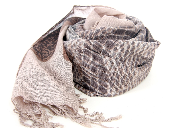Animal Print Viscose Scarf