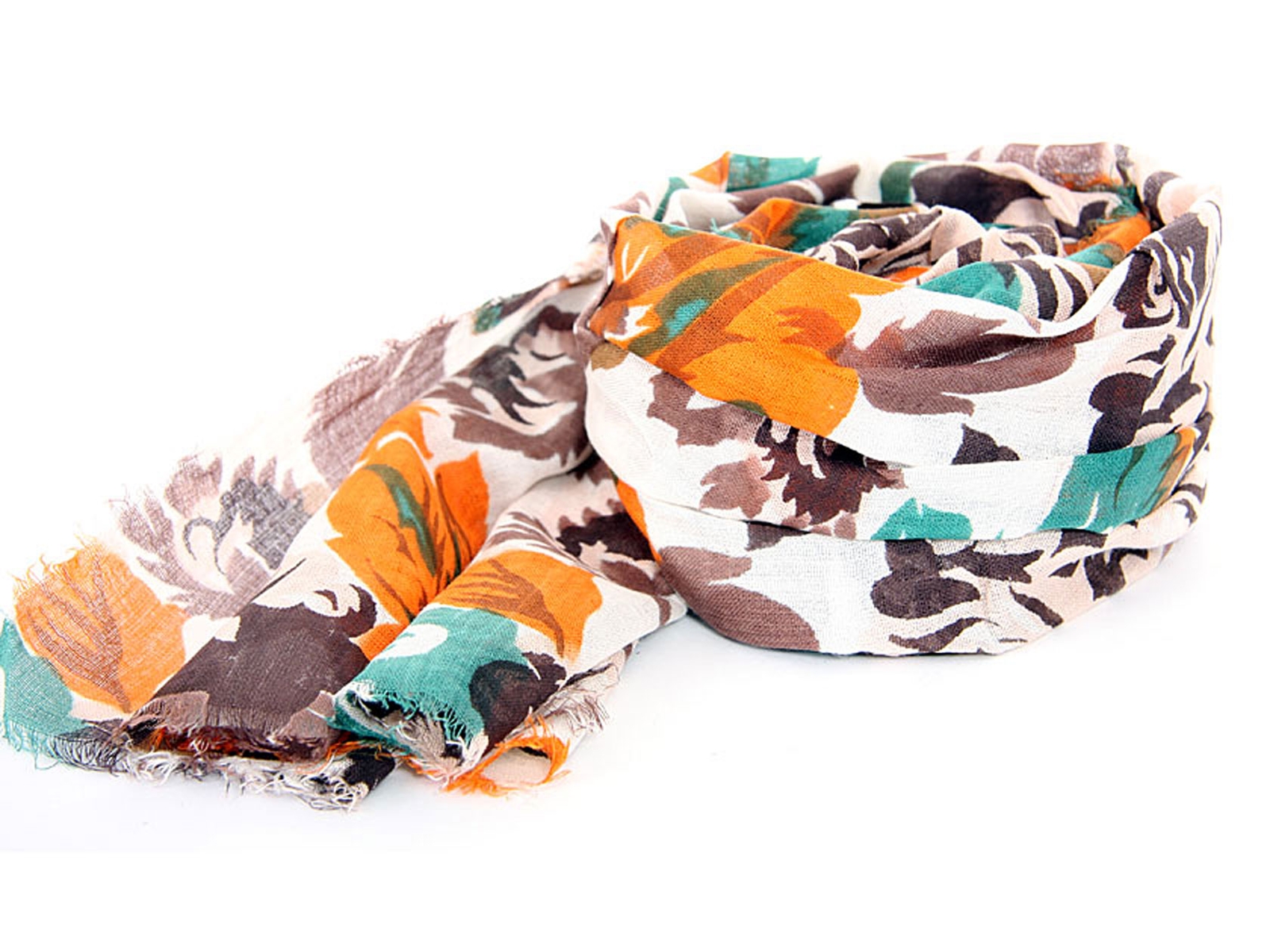 Floral Print Cotton Scarf