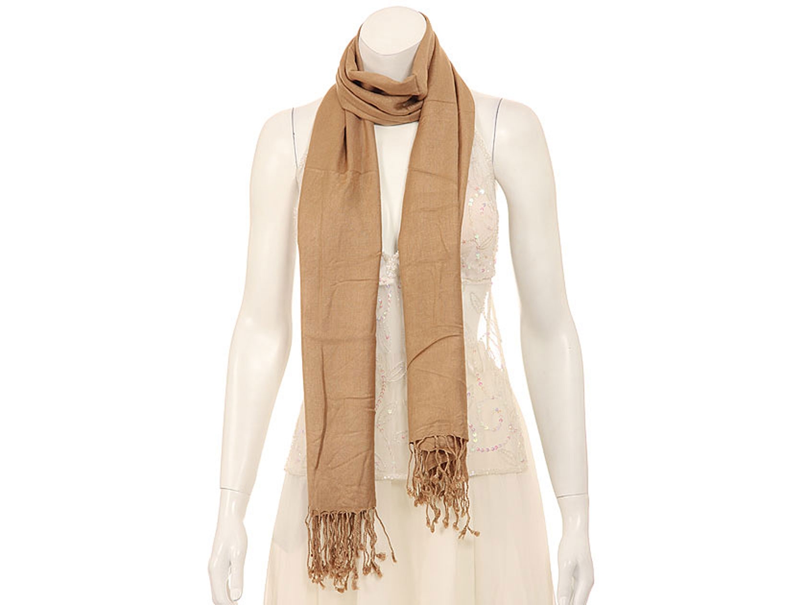Viscose Woven Khaki Shawl