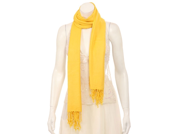 Viscose Woven Yellow Shawl