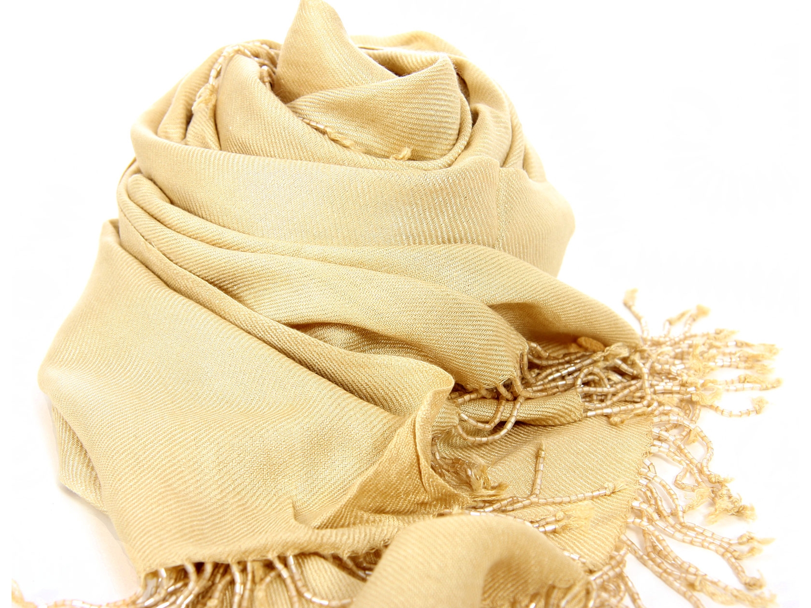 Rayon Shawl with Beaded Fringe