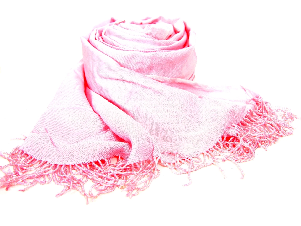 Rayon Shawl with Beaded Fringe