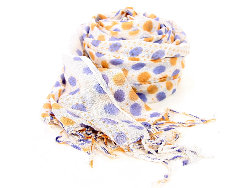 Circle Print Viscose Scarf