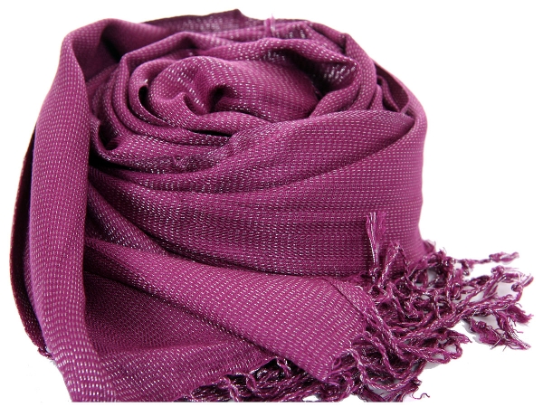 Shiny Plum Viscose Scarf
