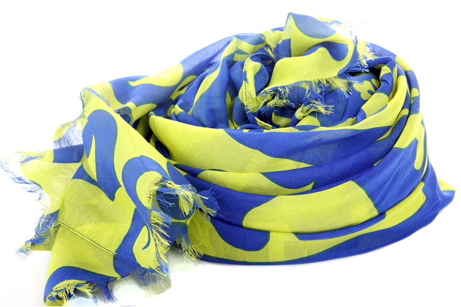 Artistic Print Chunky Polyester Scarf