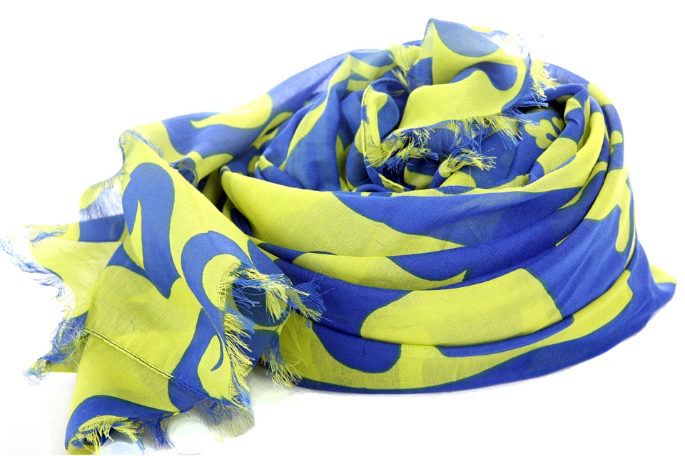 Artistic Print Chunky Polyester Scarf