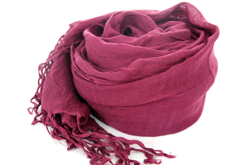 Layered Knit Solid Color Scarf