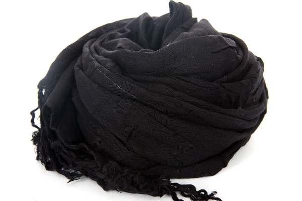 Plain Solid Viscose Scarf with Fringes
