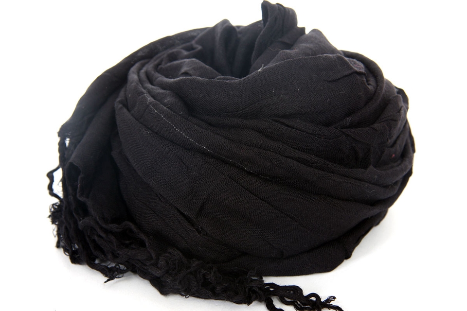 Plain Solid Viscose Scarf with Fringes