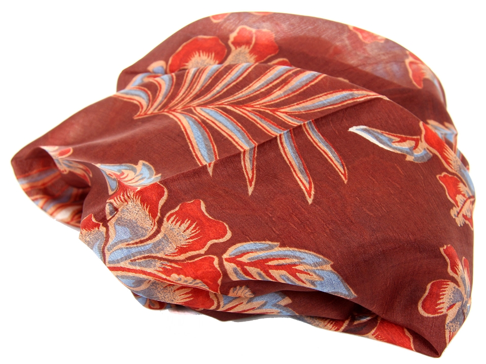 Garden Theme Square Silk Scarf